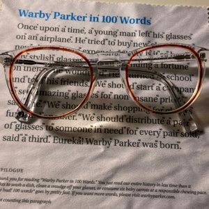 ✨Warby Parker Haskell in Crystal with Manzanita✨